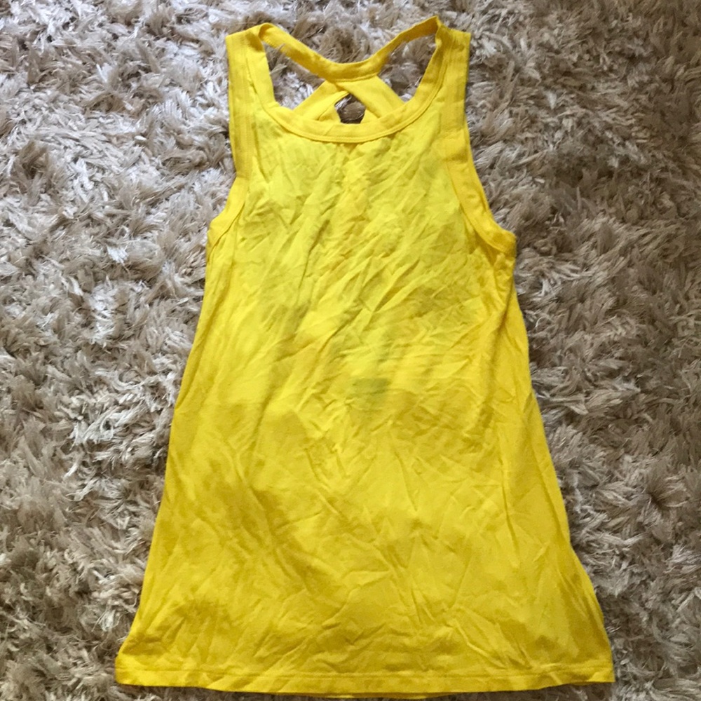 Yellow Strappy Tank Top